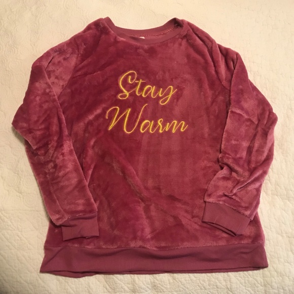 Secret Treasures fluffy pink pull-on sleep pants with gold snowflake pattern (L) - Picture 16 of 16